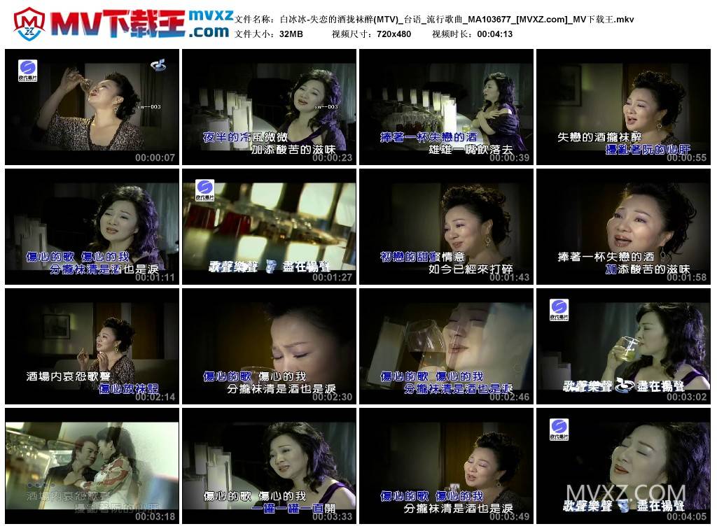 白冰冰-失恋的酒拢袜醉(MTV)_台语_流行歌曲_MA103677